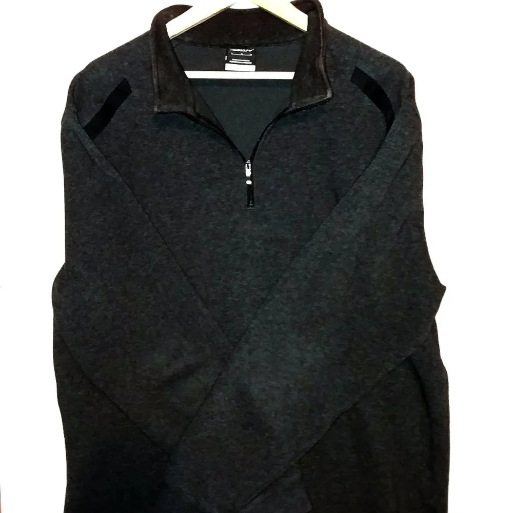 Nike Golf Men's Charcoal/Black Dri-Fit Half Zip L